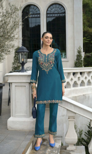 Blue Sapphire Anora Co-ord Set for Women