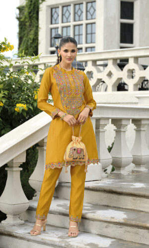 Mustard Anora Co-ord Set for Women