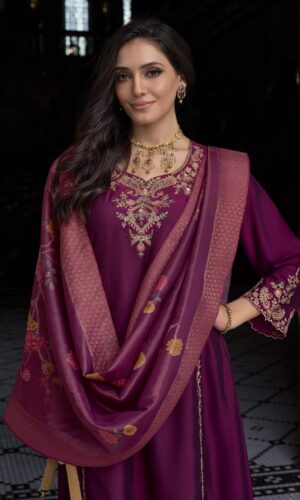 Lily & Lali Magenta Malkana Designer Suit Collection