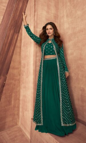 Impression Dark Green Indo Western Dress | Designer Party & Wedding Wear