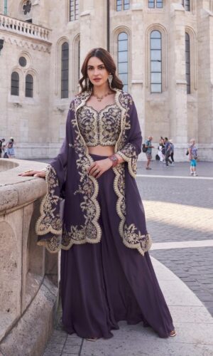 Jannat Purple Indo Western Dress
