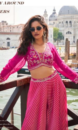 Naina Pink Indo Western Dress for Women