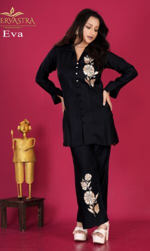 Designer Black Coord Set for Women