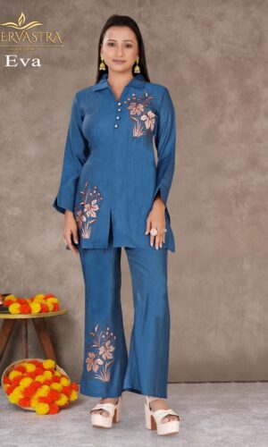 Designer Blue Coord Set for Women