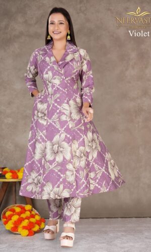 Trendy Lavander Floral Print Co-ord Set for Women