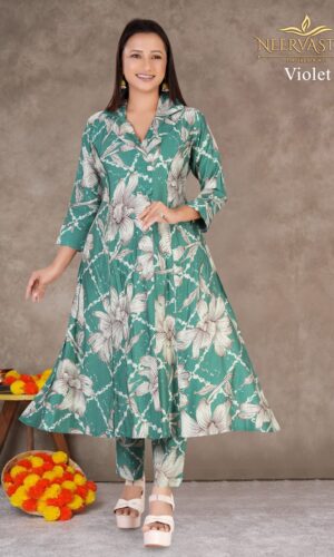 Trendy Green Floral Print Co-ord Set for Women