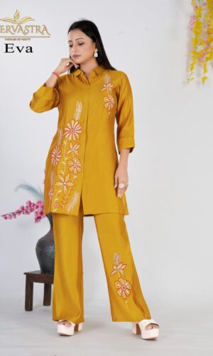 Designer Mustard Coord Set for Women