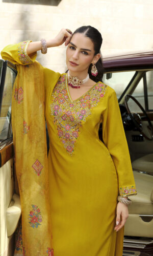 Ibadat Mustard 3-Piece Suit
